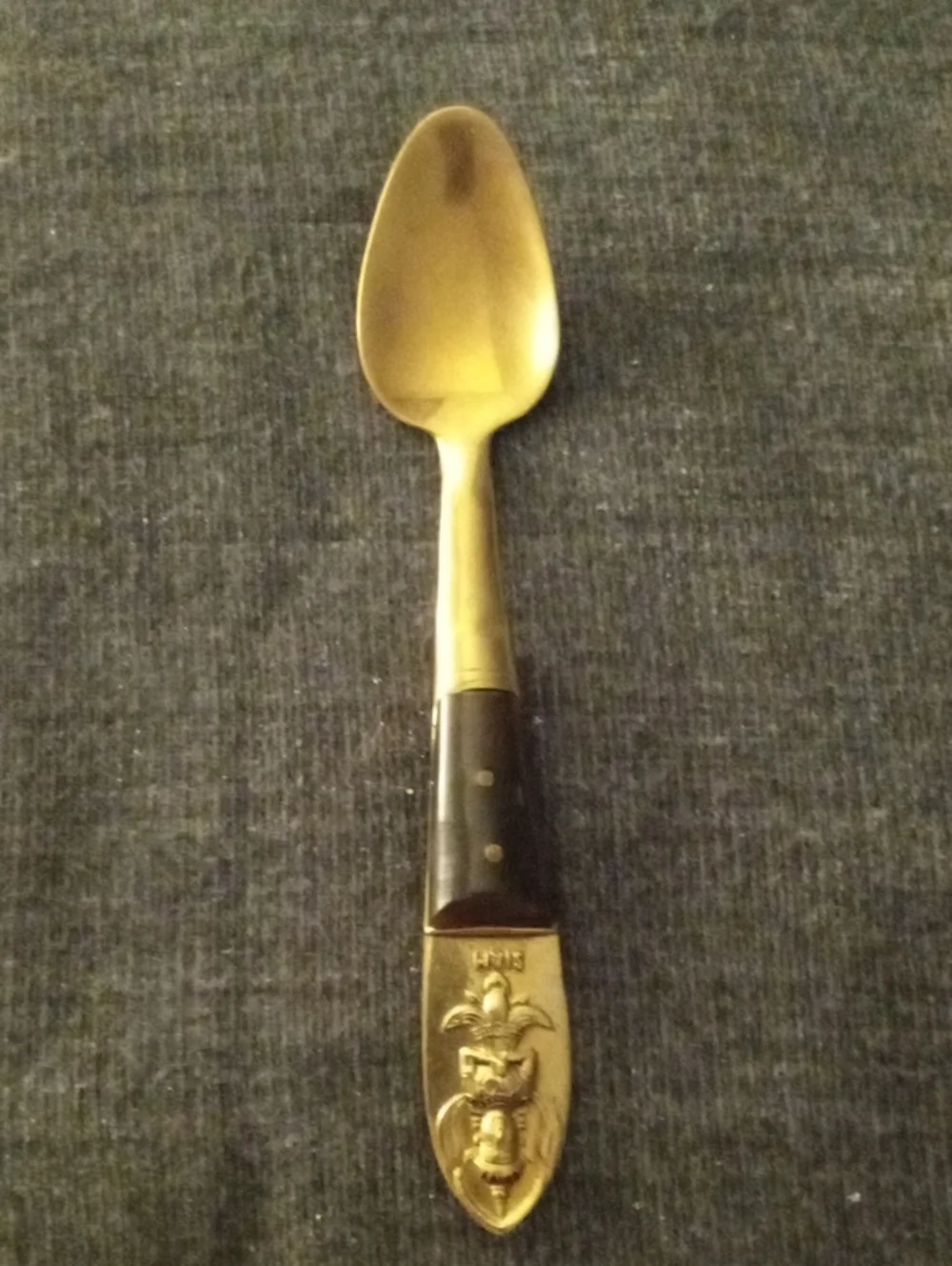 Vintage SIAM Brass & Rosewood Spoons